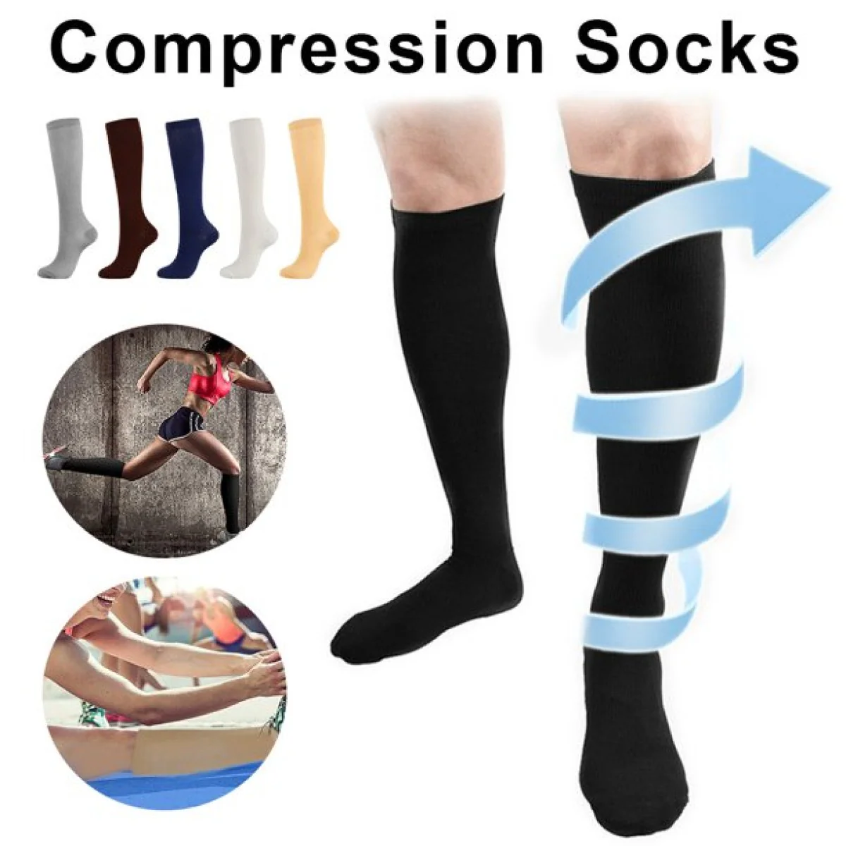 AW Medical Support Compression Socks - Closed Toe - Image 4
