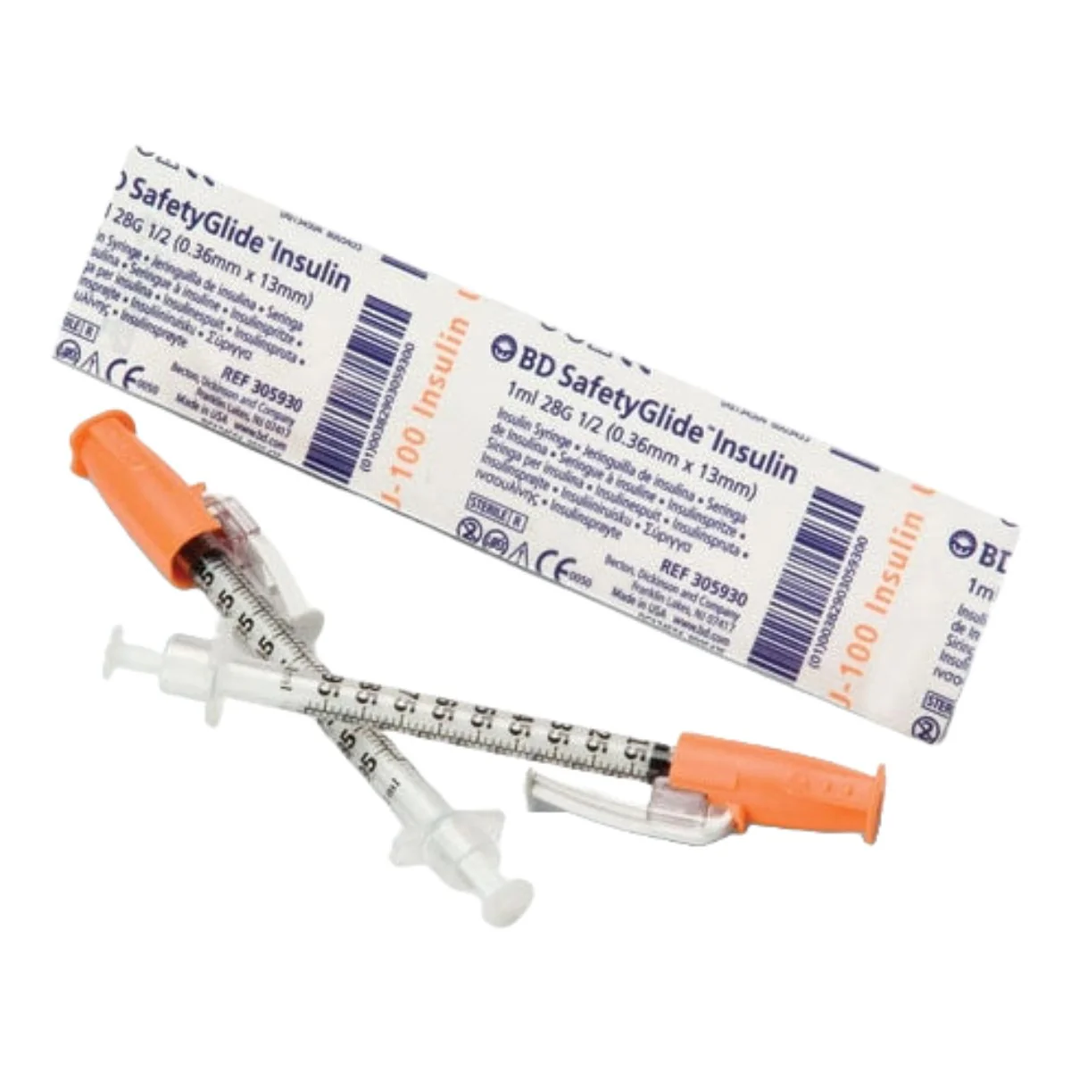 BD SafetyGlide Insulin Syringe with Needle - Image 4